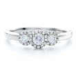 Buy Forevermark 18K White Gold 3 Stone Diamond Solitaire Ring
