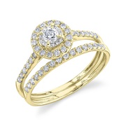 Buy 14K Yellow Gold Diamond Wedding Ring Set